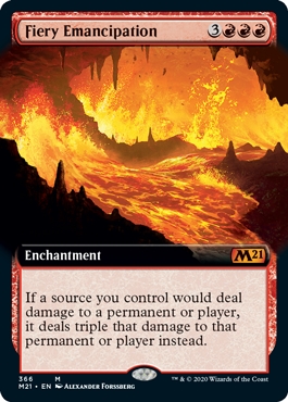 Fiery Emancipation Magic Core Set 2021 Bordless